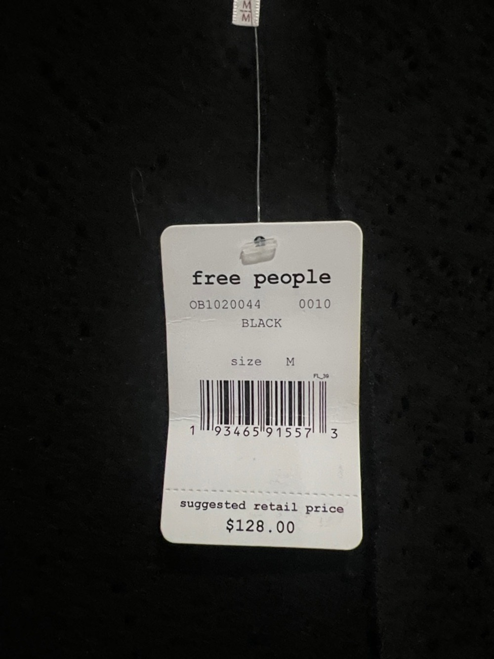 Free People Black Tunic Sweater dress size Medium brand new with tag . - Picture 6 of 6
